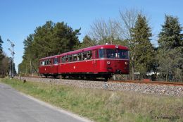 VT 95 der Berliner Eisenbahnfreunde e.V. am 16.04.2022 in Joachimsthal