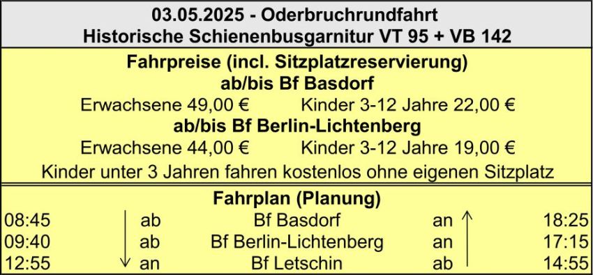 BEF Fahrplan Oderbruchfahrt 18.10.2025 (Planungsstadium)