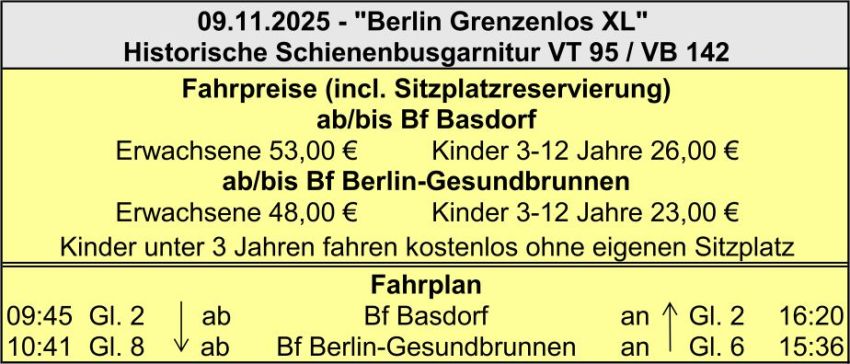 BEF Fahrplan 09.11.2025