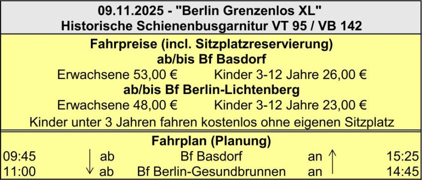 BEF Fahrplan 09.11.2025