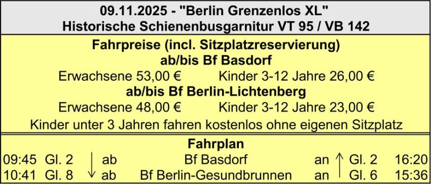 BEF Fahrplan 09.11.2025
