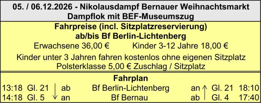 BEF Fahrplan W-Markt Bernau 2026 BEF Fahrplan W-Markt Bernau 2026
