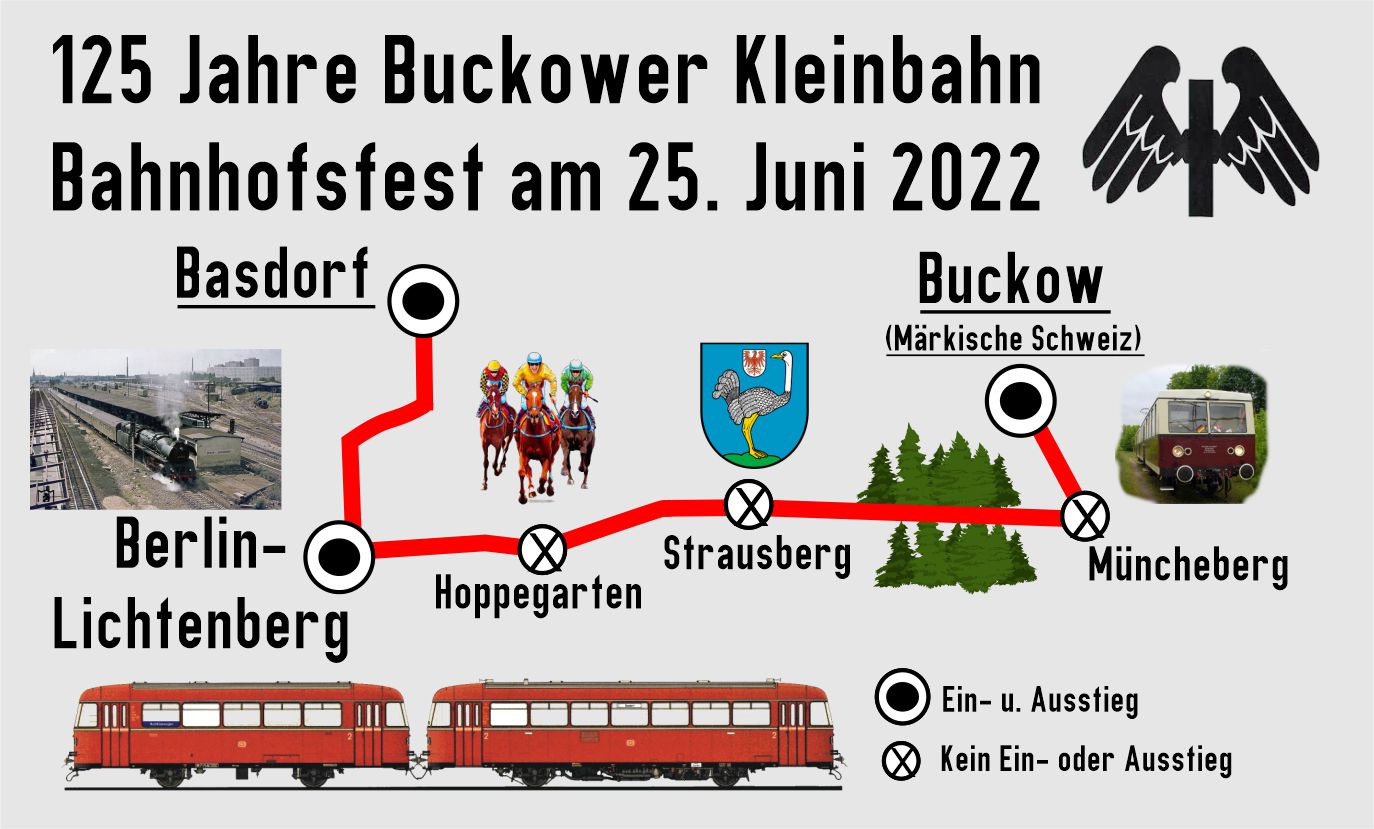 BEF Streckenkarte Buckower Kleinbahn ab BBAS