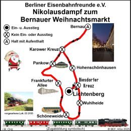BEF Streckenkarte Adventsfahrt Bernau 2025