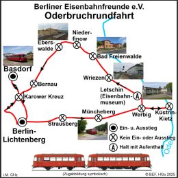 BEF Streckenkarte Oderbruchrundfahrt 2024