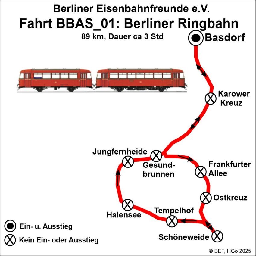 BEF-Routenvorschlag Charterfahrt ab Basdorf 1