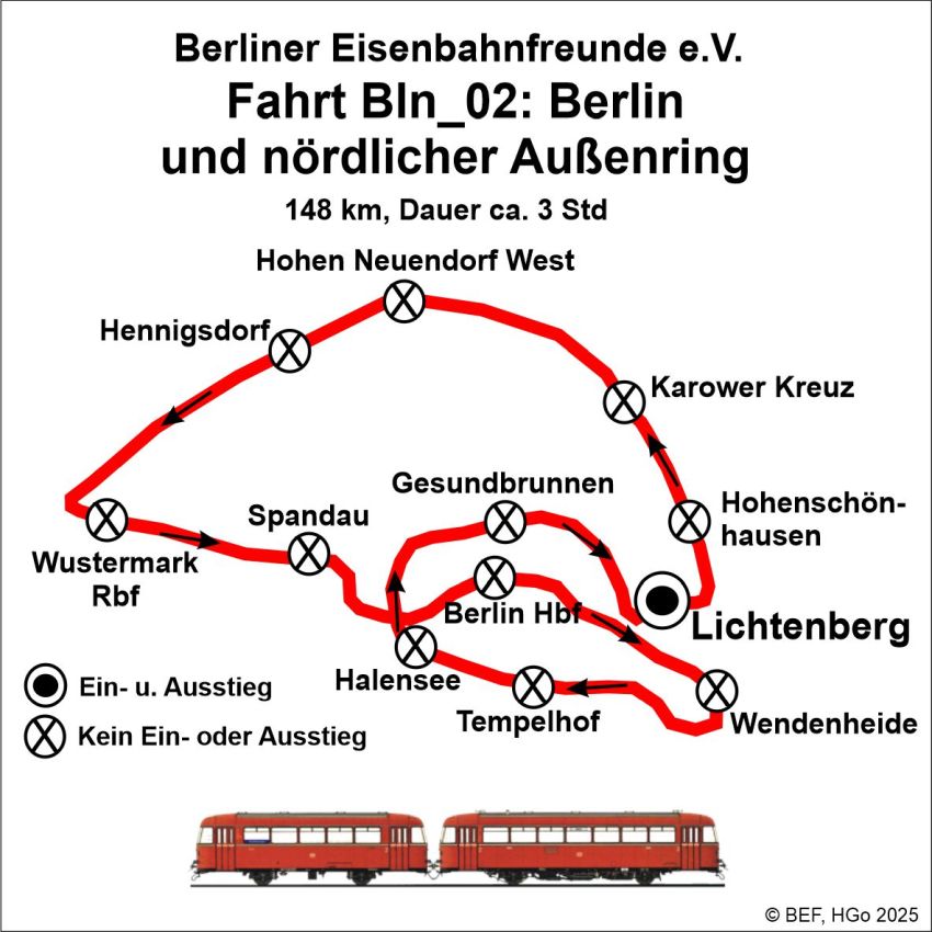 BEF-Routenvorschlag Charterfahrt ab Berlin 2